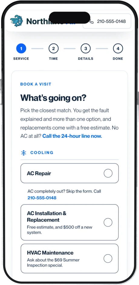 Booking system, step one: choosing the problem